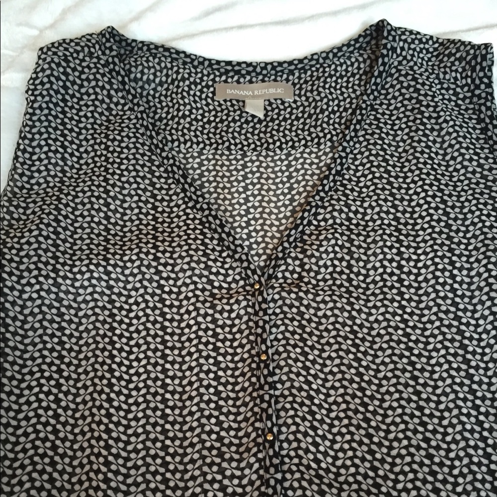 Navy Pattern Blouse